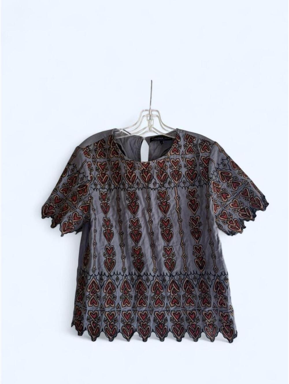 Endless Rose grey heart blouse